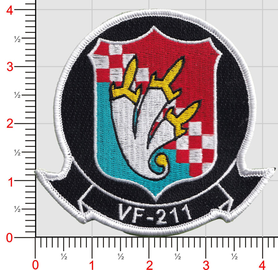 Officially Licensed US Navy VF-211 Fighting Checkmates Squadron Patch