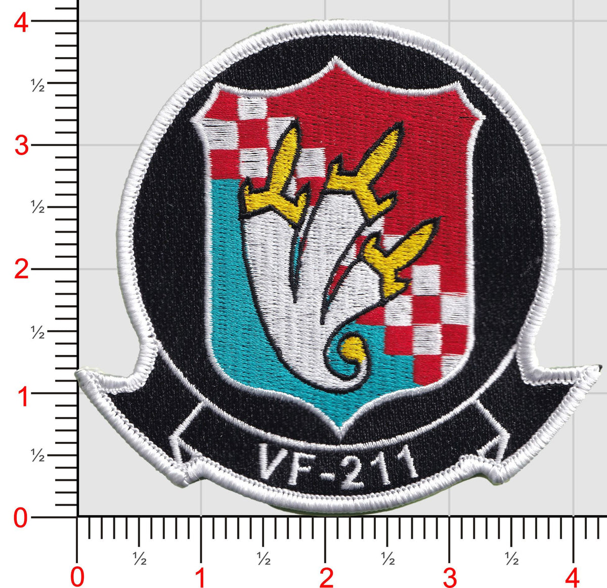 Officially Licensed US Navy VF-211 Fighting Checkmates Squadron Patch ...