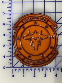 Officially Licensed US Navy VX-9 Vampires Det Edwards Leather Patches