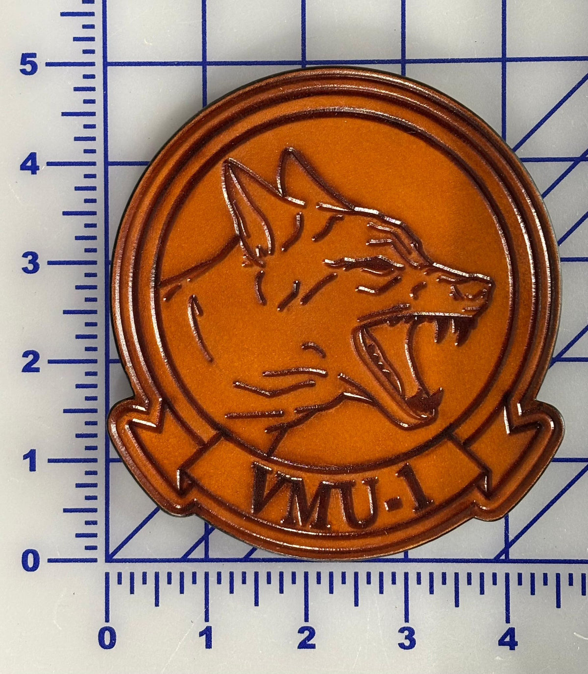 Officially Licensed USMC VMU-1 Watchdogs Leather Patch
