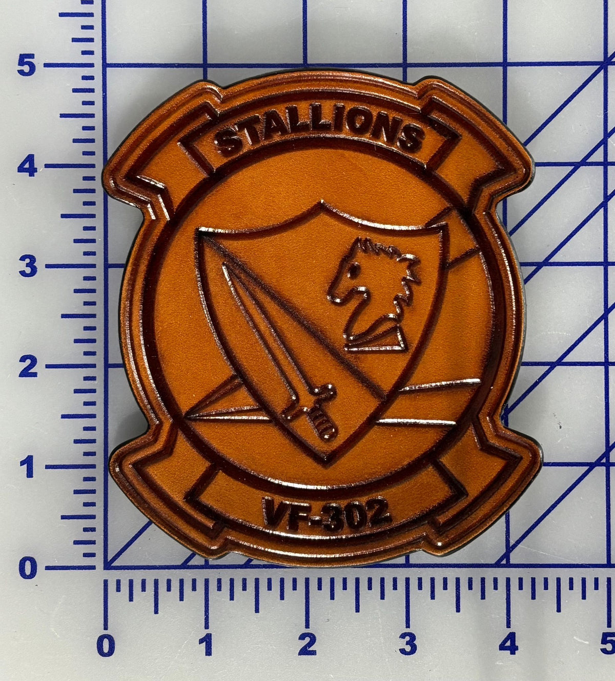 Officially Licensed US Navy VF-302 Stallions Leather Patches
