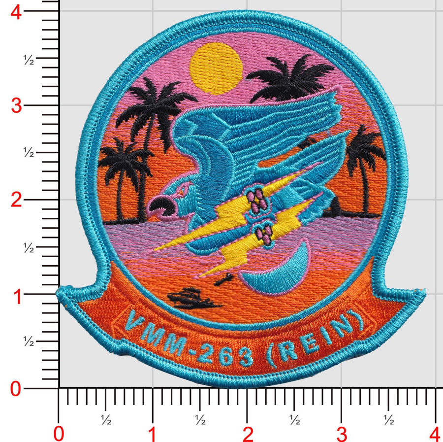 Official VMM-263 Thunder Chickens Miami Vice REIN Patches