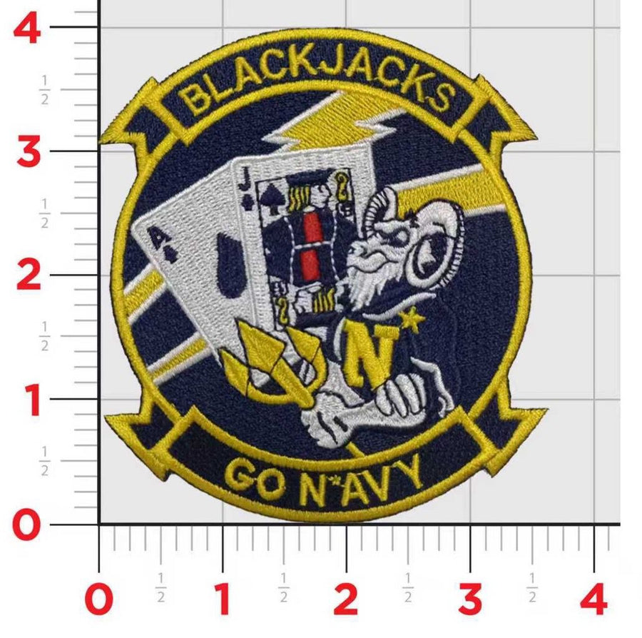 Official HSC-21 Blackjacks Go Navy Patches And Name Tags