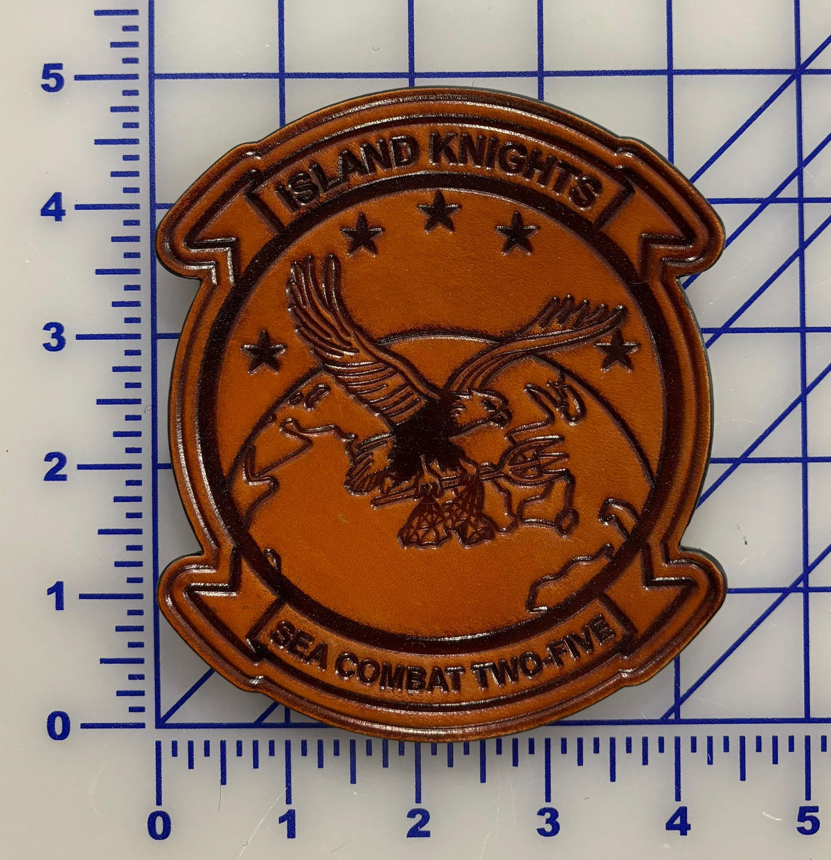 Officially Licensed US Navy HSC-25 Island Knights Leather Patch