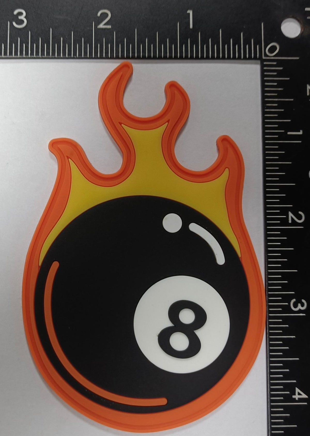 Flaming Eightballer PVC Patch