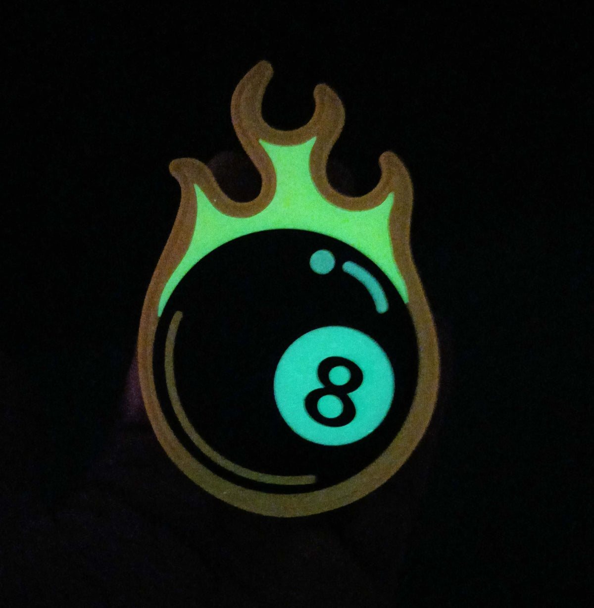 Flaming Eightballer PVC Patch