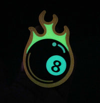 Flaming Eightballer PVC Patch