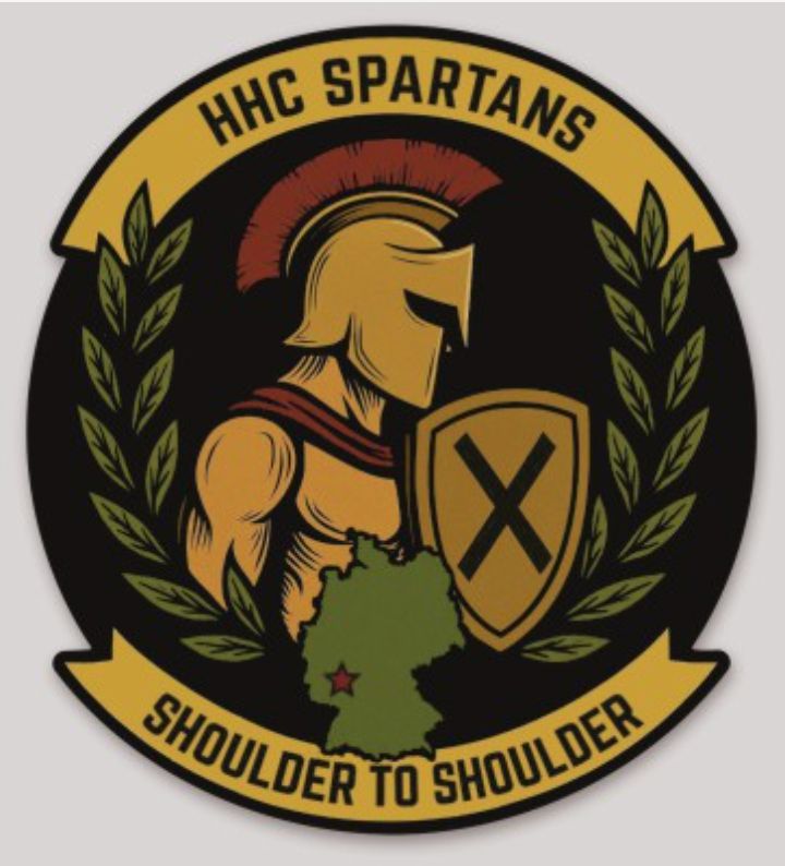 Official US Army HHC Spartans USAG Wiesbaden Sticker