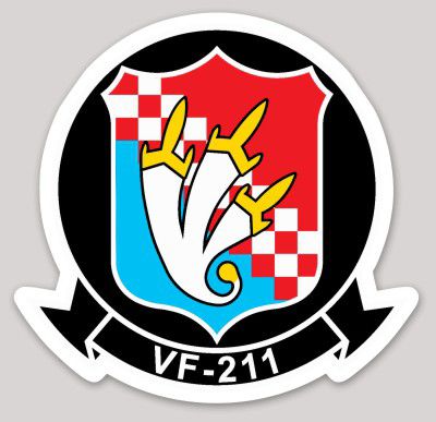 Officially Licensed US Navy VF-211 Fighting Checkmates Squadron Sticker