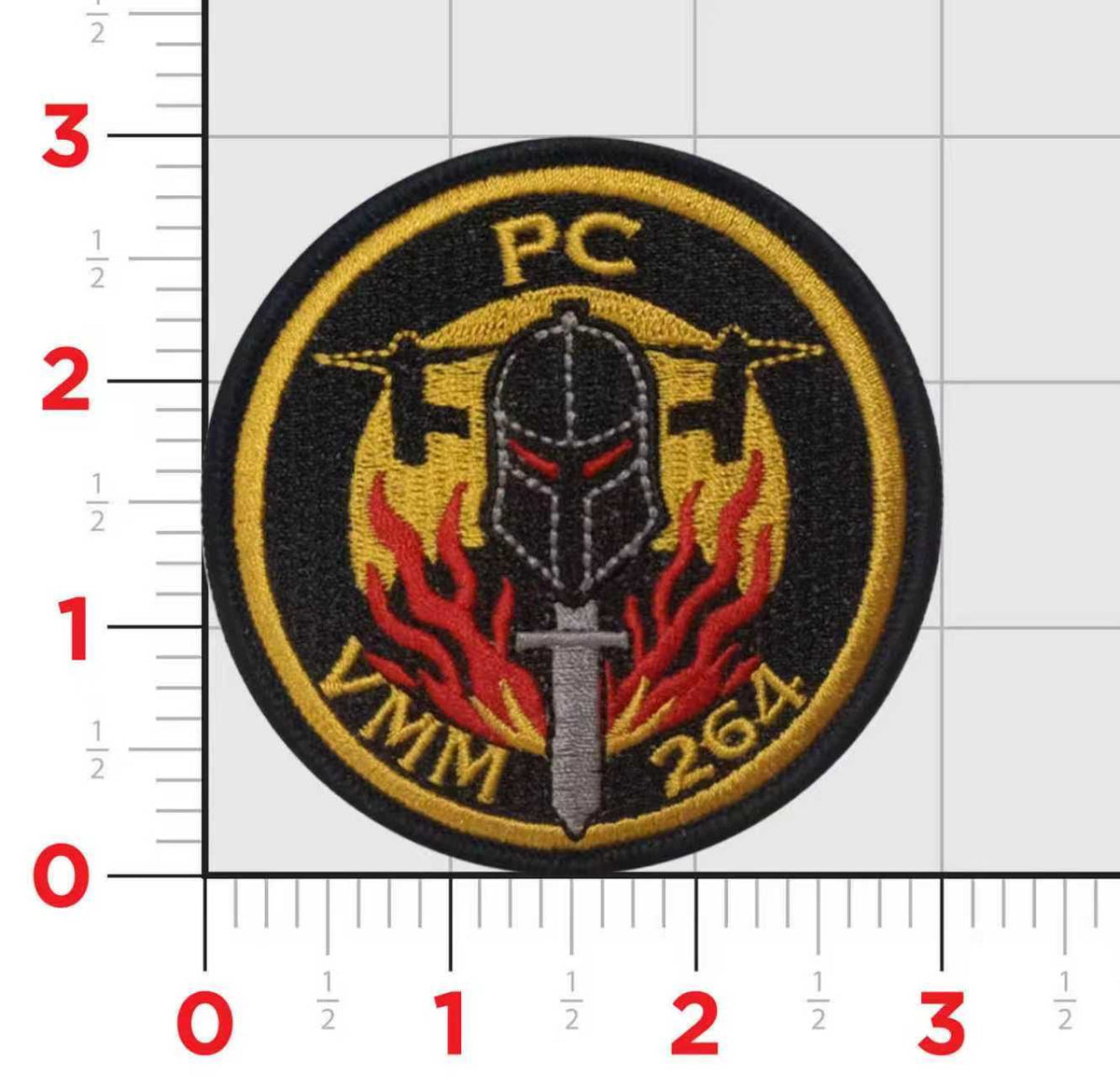 Official VMM-264 Black Knights Flightline Qual Patches