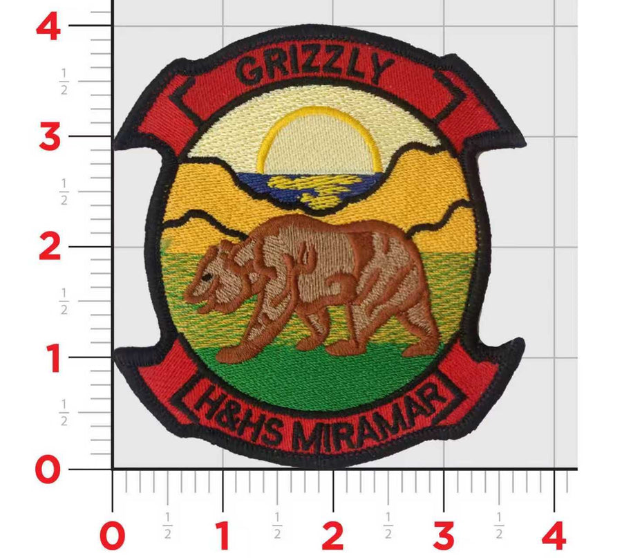 Officially Licensed USMC H&HS Miramar Grizzly Patch (Miramar)
