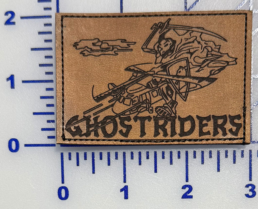 Official Task Force 160th SOAR Night Stalkers Ghostriders Laser Etched Leather Patch