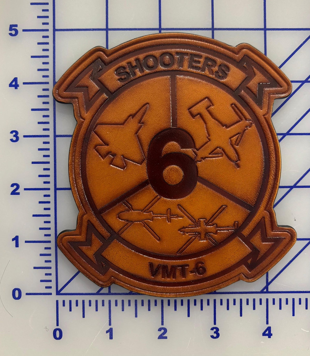 Officially Licensed USMC VMT-6 Shooters Leather Squadron Patch