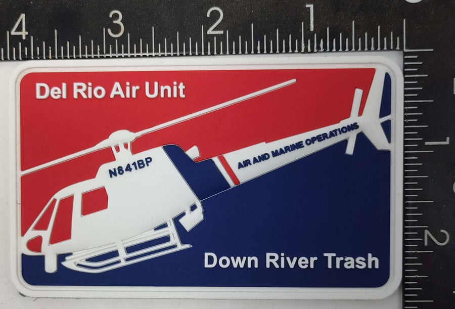 Official CBP Del Rio Air Unit Down River Trash PVC Patch