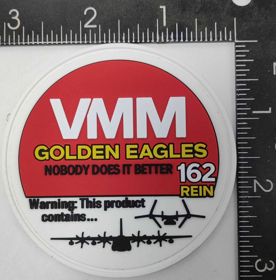 Official VMM-162 Golden Eagles REIN Shoulder PVC Patch