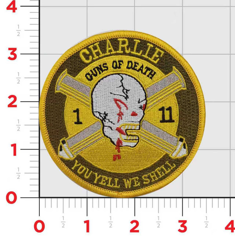 Officially Licensed USMC Charlie Battery1st Battalion 11th Marine Regiment Guns of Death Patch