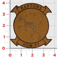 Officially Licensed US Navy HSM-71 Raptors Throwback Patches and Name Tags