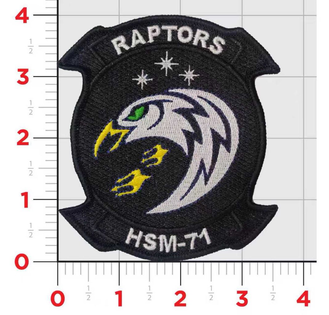 Officially Licensed US Navy HSM-71 Raptors Command patches