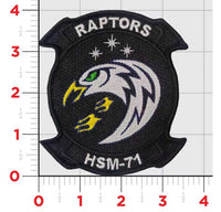 Officially Licensed US Navy HSM-71 Raptors Command patches