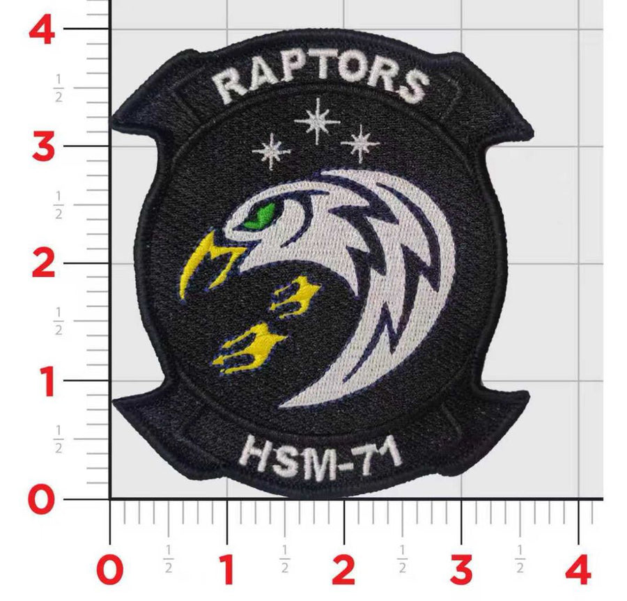 Officially Licensed US Navy HSM-71 Raptors Command patches