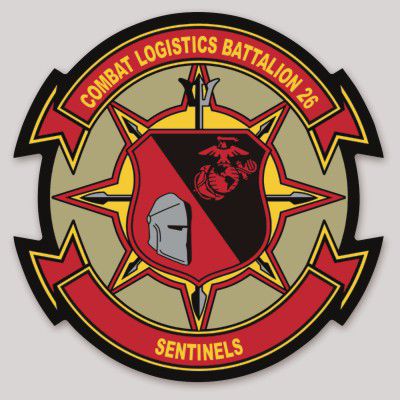 Officially Licensed USMC Combat Logistics Battalion CLB-26 Sticker