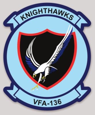 Officially Licensed US Navy VFA-136 Knighthawks Squadron Sticker