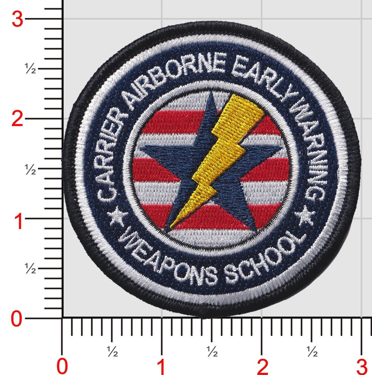 Officially Licensed US Navy E-2 Hawkeye Carrier Airborne Early Warning Weapons School Shoulder Patch