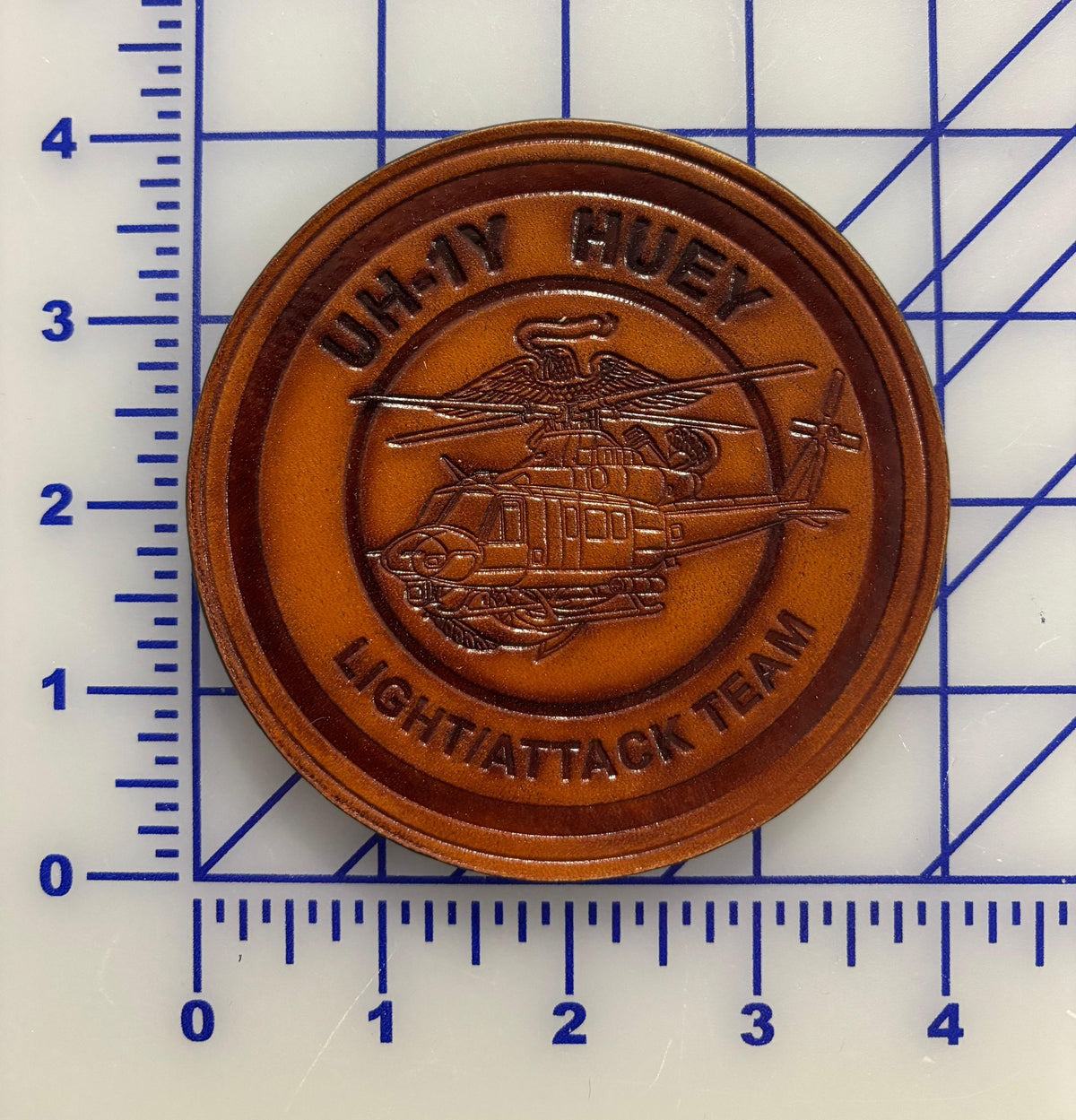 Officially Licensed USMC UH-1Y Huey Light/Attack Team TMS Leather Patch