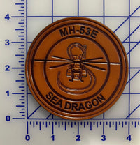 Official MH-53E Sea Dragon Leather Shoulder Patch