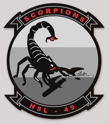 Officially Licensed US Navy HSL-49 Scorpions Sticker