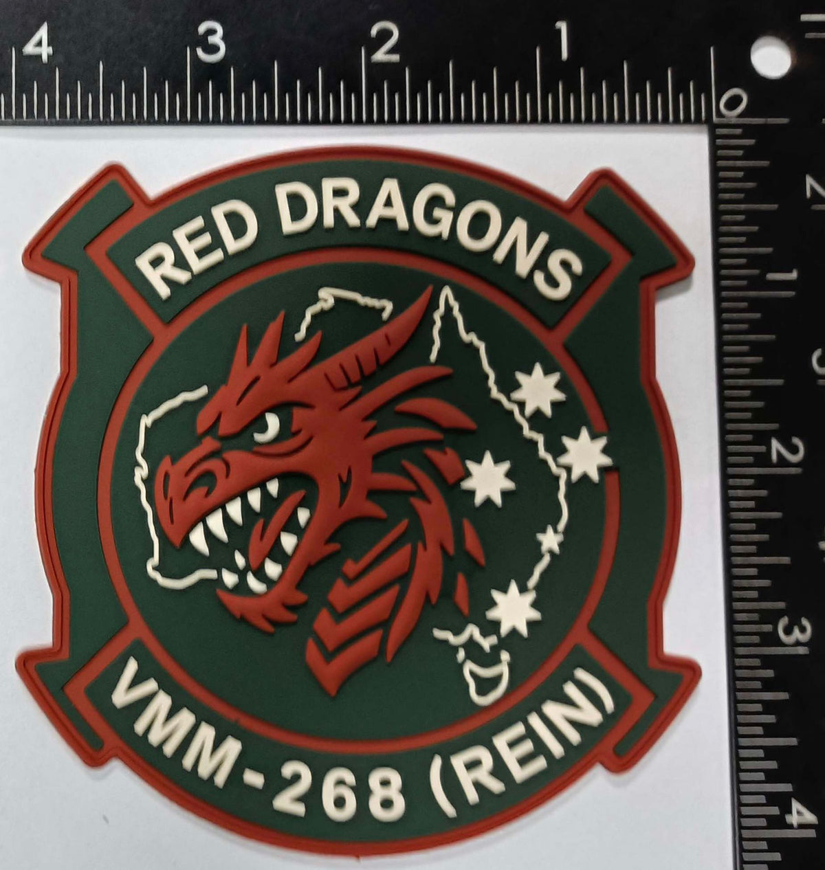 Official VMM-268 REIN Red Dragons Australia Det PVC Glow Patch