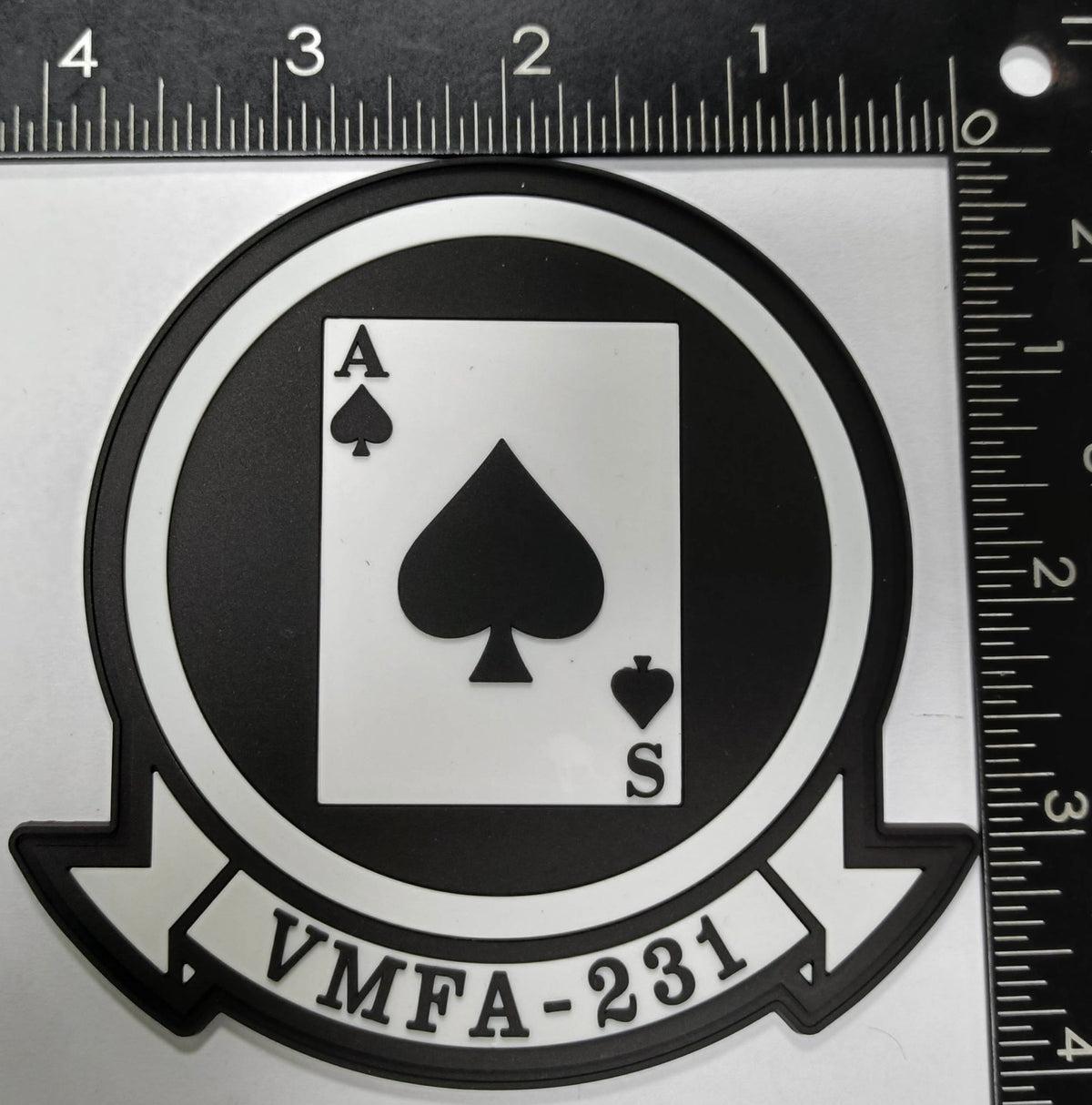 Officially Licensed USMC VMFA-231 Ace of Spades PVC Glow Patch