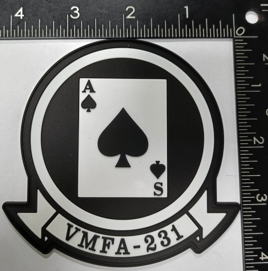 Officially Licensed USMC VMFA-231 Ace of Spades PVC Glow Patch