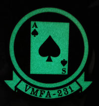 Officially Licensed USMC VMFA-231 Ace of Spades PVC Glow Patch