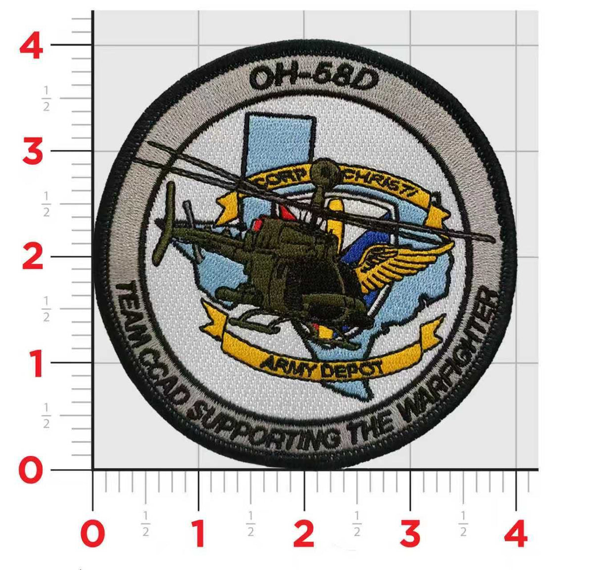 Official US Army Corpus Christi Army Depot CCAD OH-58D Patch