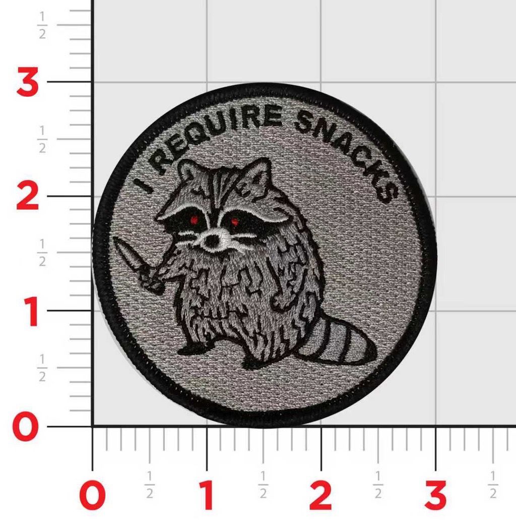 I Require Snacks Raccoon Patch