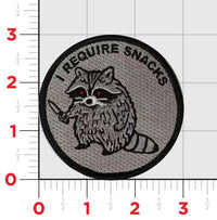 I Require Snacks Raccoon Patch