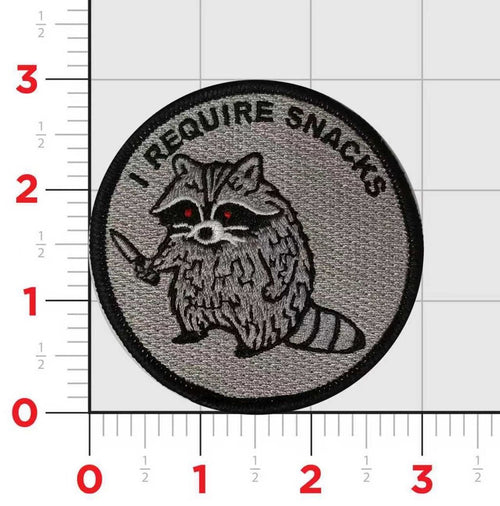 I Require Snacks Raccoon Patch