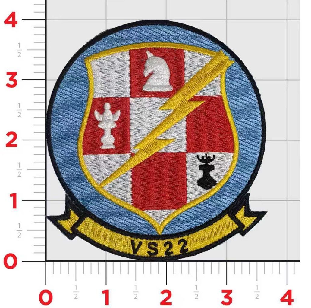 Officially Licensed US Navy VS-22 Checkmates Squadron Patch
