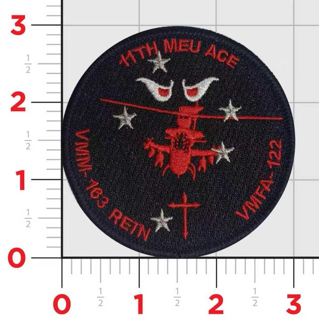 Official VMM-163 REIN 11th MEU ACE Aircraft Shoulder Patches