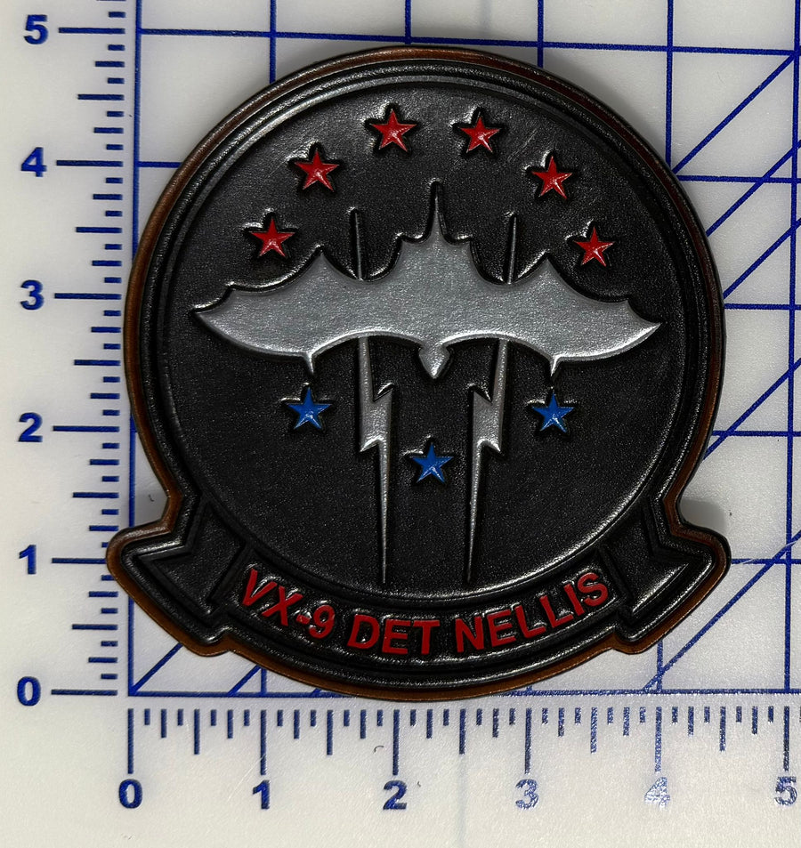 Officially Licensed US Navy VX-9 DET NELLIS Squadron Leather Patch