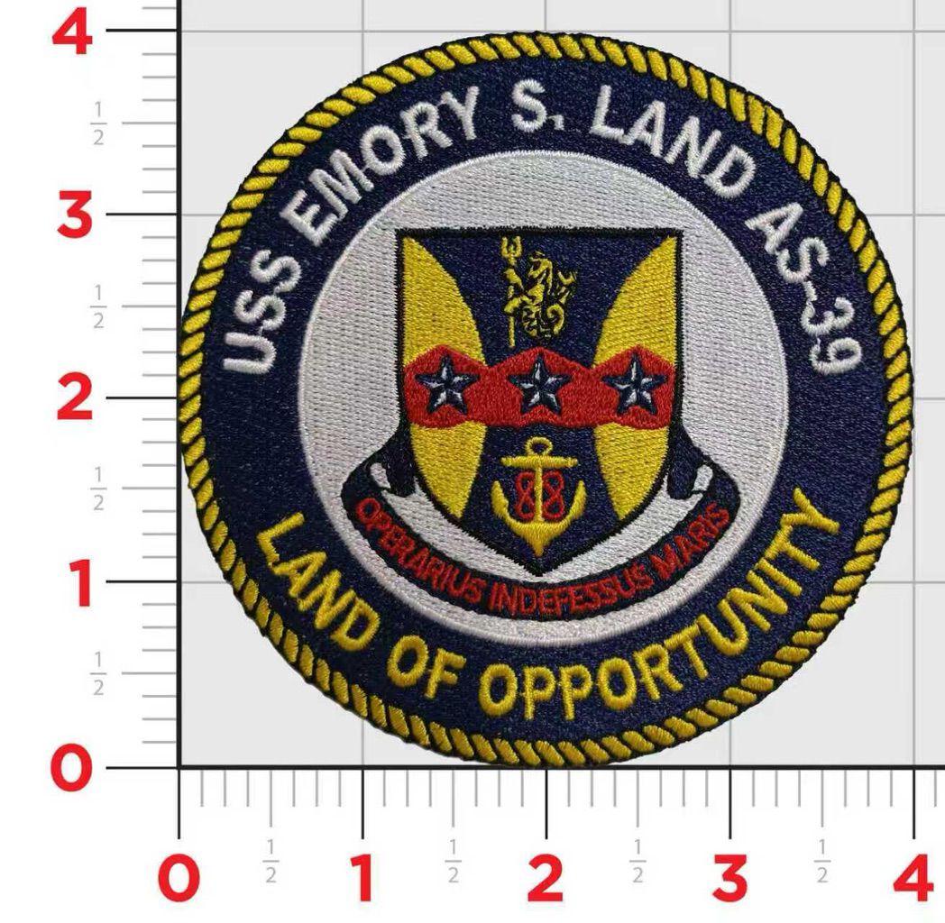 Officially Licensed US Navy USS Emory S Land AS-39 Patch