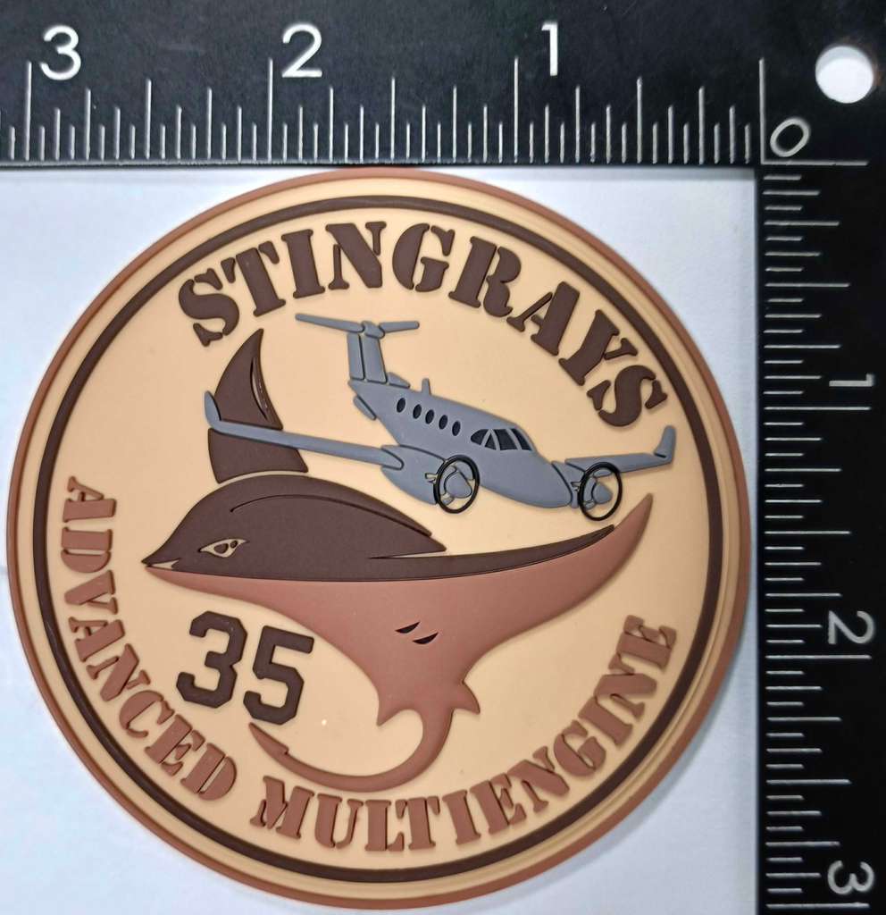 Official VT-35 Stingrays Advanced Multi-Engine PVC Tan Patch
