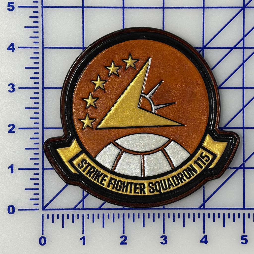 Officially Licensed US Navy VFA-115 Eagles 2026 Leather Patch 5 Stars