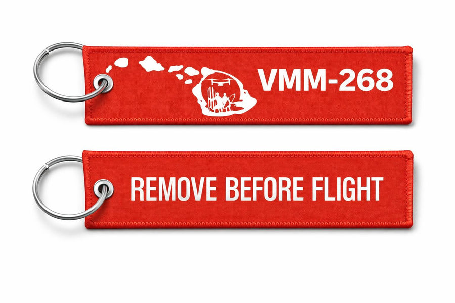 Official VMM-268 Red Dragons Remove Before Flight Key Rings