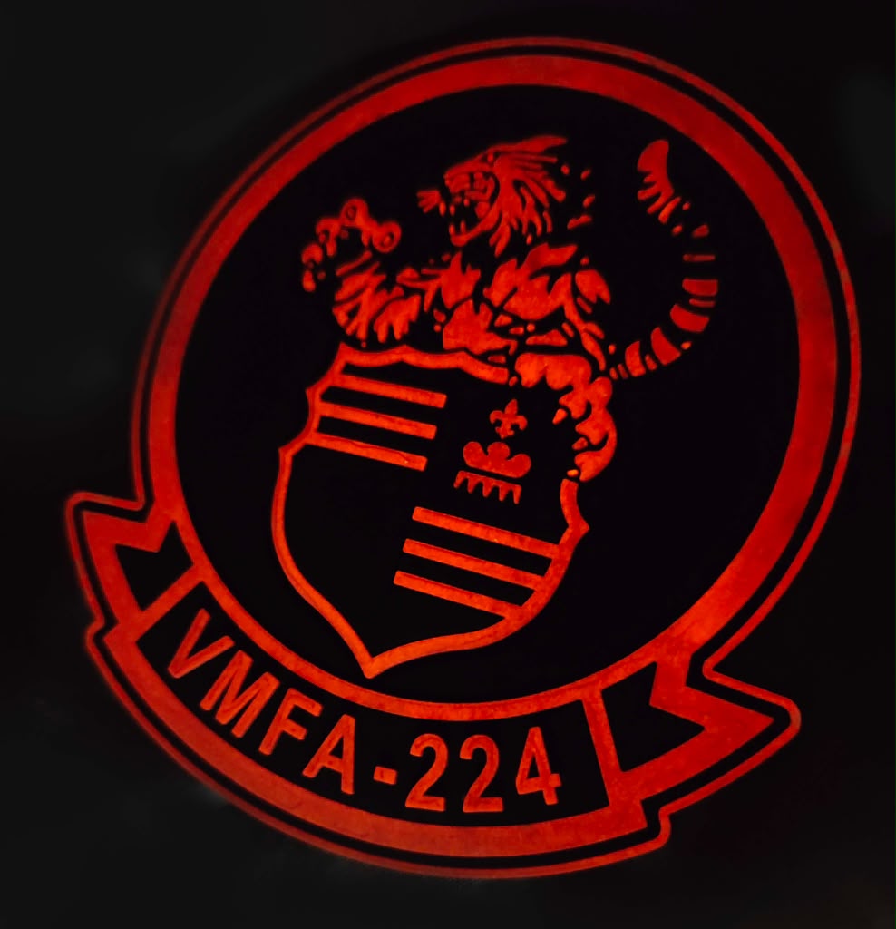 Officially Licensed USMC VMFA-224 Bengals PVC Glow Patches