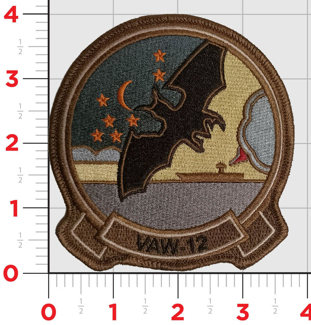 Officially Licensed US Navy VAW-12 Bats Squadron Patch