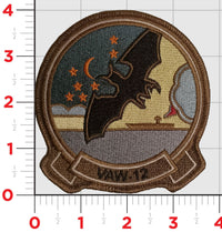 Officially Licensed US Navy VAW-12 Bats Squadron Patch