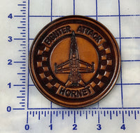 Official VMFA-312 Checkerboards F-18C Hornet Leather Shoulder Patch