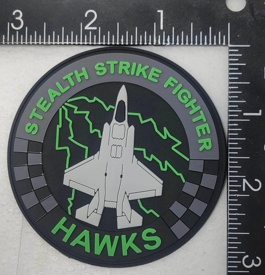 Official VMFA-533 Hawks F-35 black & glow PVC Shoulder Patch